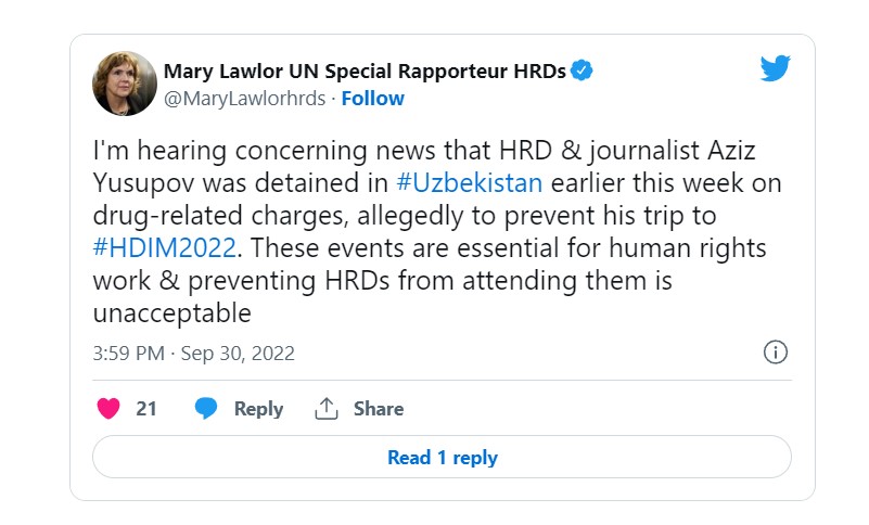Mary Lawlor HRDs 30.09.2022